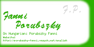 fanni porubszky business card